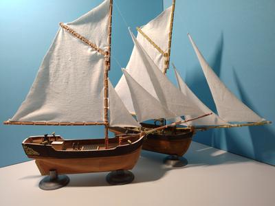 Wooden Sailing Ship (Alabaster) 28mm Tabletop Gaming Terrain