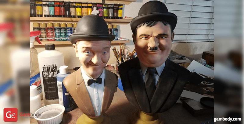 Laurel and Hardy Busts 3D Printing Figurines | Static