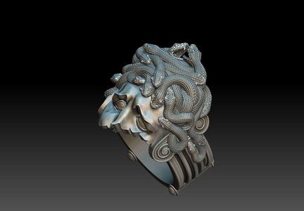 medusa ring 3D print model 3D print model