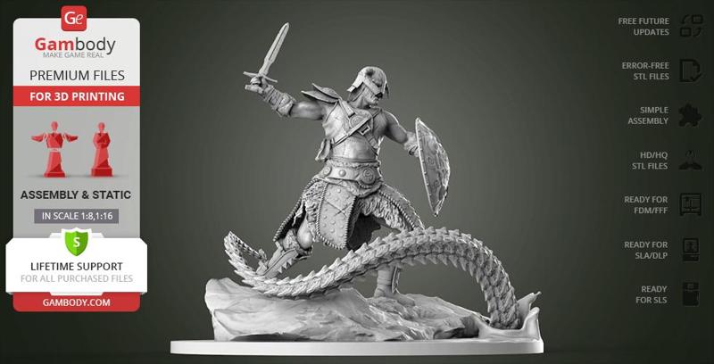 Dovahkiin 3D Printing Figurine | Assembly