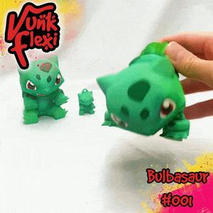 Pokemon Bulbasaur Multicolor Flexi Print-In-Place + figure & keychain