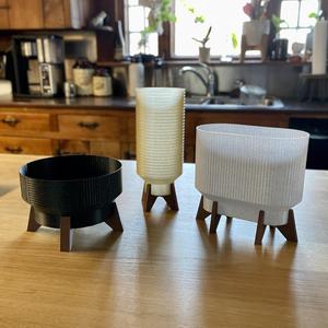 Planters With Stands Trio