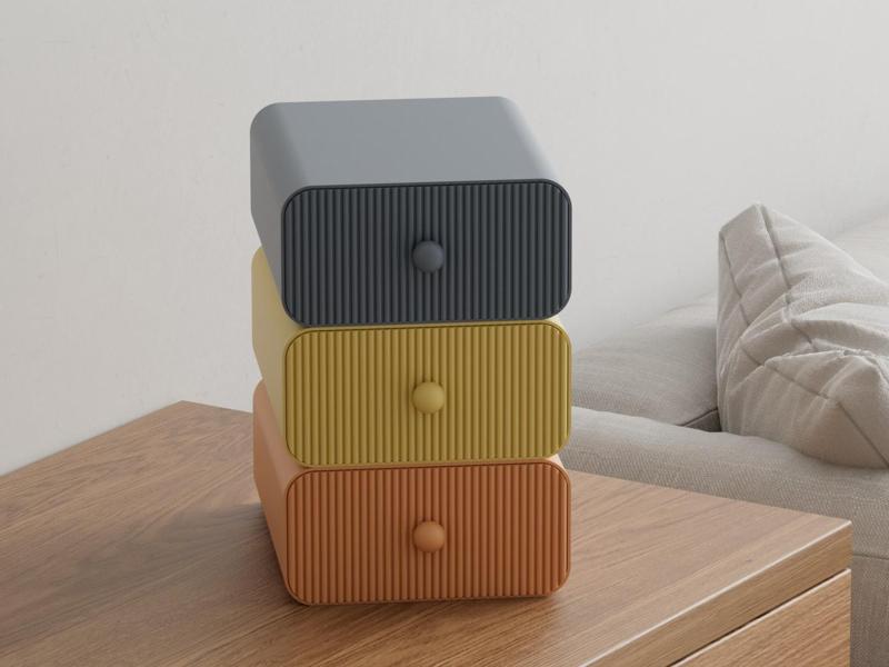 Modular desktop storage box