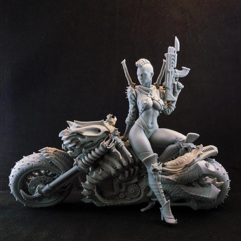 Cyber Metal Biker Chick