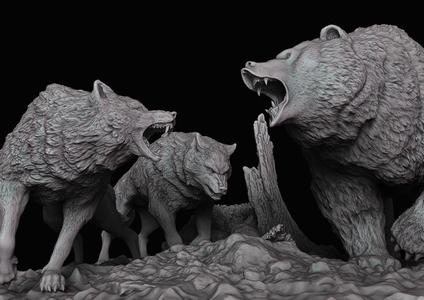 Wolf vs bear