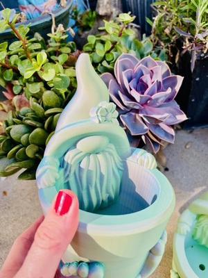 Gnome in a Pot Planter