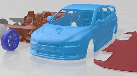 Mitsubishi Lancer Evolution X 2009 Printable Car
