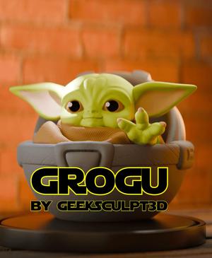 Grogu in Hover Pod Figurine for Star Wars Fans
