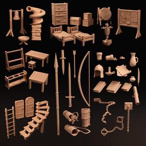 Castle and Barracks Objects and Props