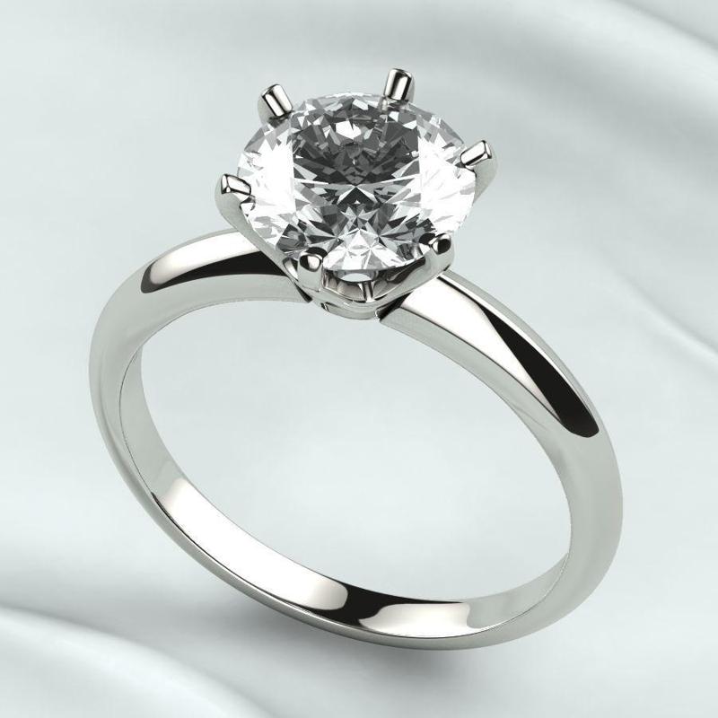 8mm Gemstone Tiffanys Style Gold Ring
