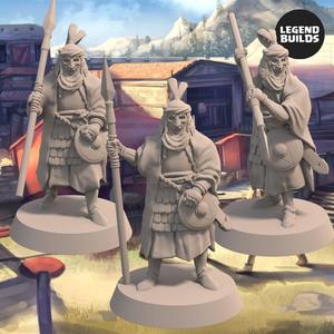 Temple Guards of Adan-Maduk Bundle (3 miniatures) – 3D printable miniature – STL file