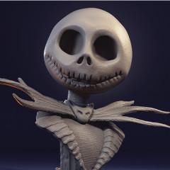Jack Skellington Bust 3D Printing Figurine | Assembly