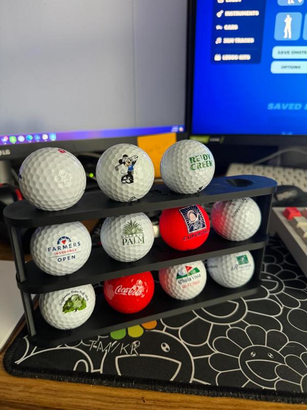 Modular & Stackable Golf Ball Display Stand+Mount