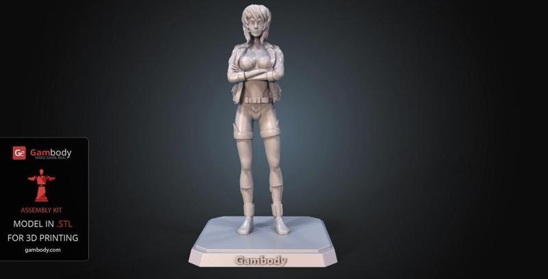 Major Kusanagi 3D Printing Figurine | Assembly
