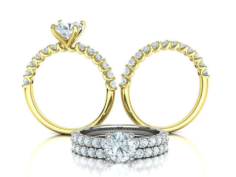 Hazel Bridal Jewelry Set with 1ct Stone 3dprint models  3D Model Collection