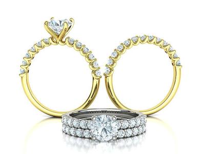 Hazel Bridal Jewelry Set with 1ct Stone 3dprint models  3D Model Collection
