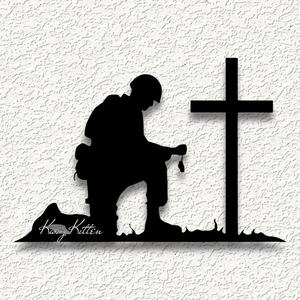 soldier cross memorial day WALL ART HOME DECORs.stl