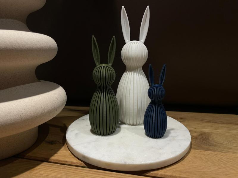 Easter Striped Bunny Decoration