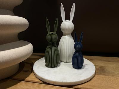 Easter Striped Bunny Decoration