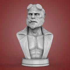 Hellboy Bust 3D Printing Figurine | Assembly