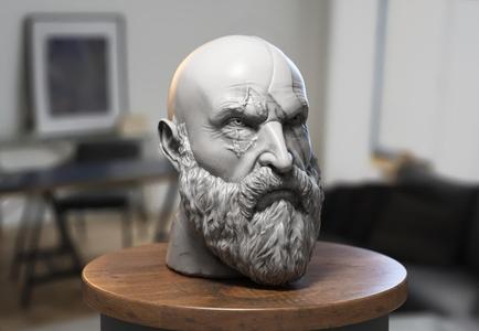Kratos Headphone Stand, God of War Headphone Holder,  Viking Headset Holder,  Gamer Gift, Nerd Gift (2)