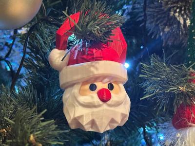 Santa Claus Low Poly Ornament
