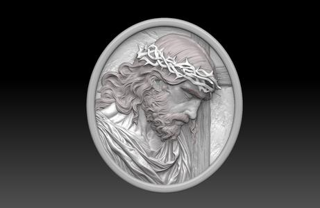 Jesus Christ  bas relief Medallion