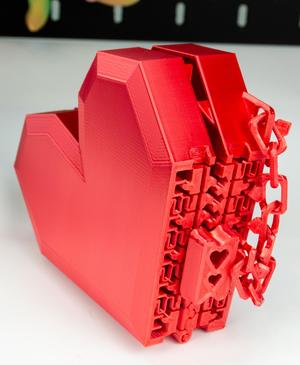 Heart Box With Working Zipper