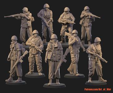 USA Vietnam Soldiers   3D Model Collection