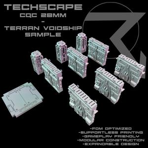 TECHSCAPE CQC – 28mm – Terran Voidship FREE Sample (40k Boarding Action and Into The Dark Compatible)