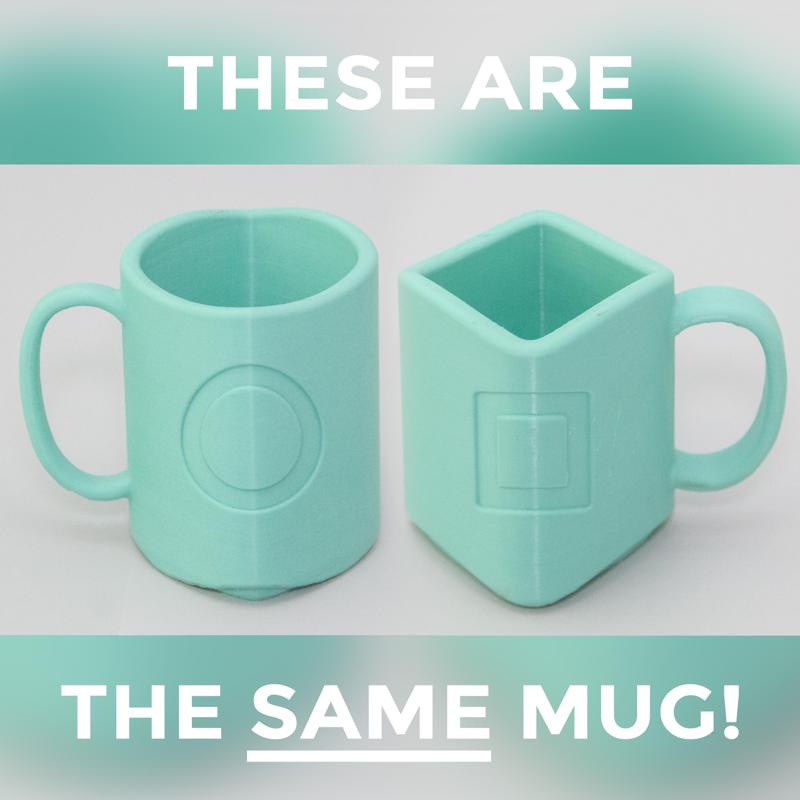 Squircle Mug // Ambiguous Cylinder Illusion