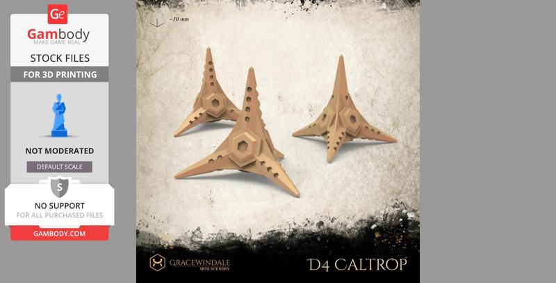 Caltrop D4 Die