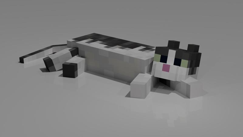 Minecraft Cat Statuette