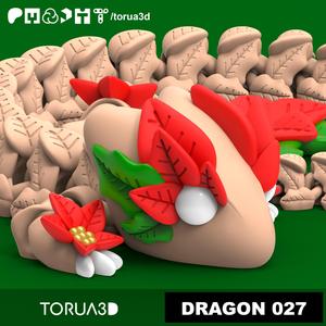 Articulated Dragon 027 – Christmas decoration – No supports – Print in place – STL