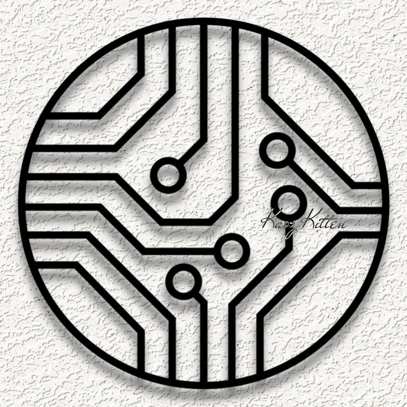 complex circle ci wall art home decor.stl