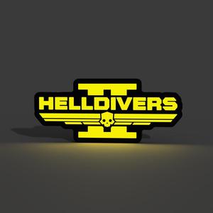 Helldivers Logo Lightbox LED Lamp
