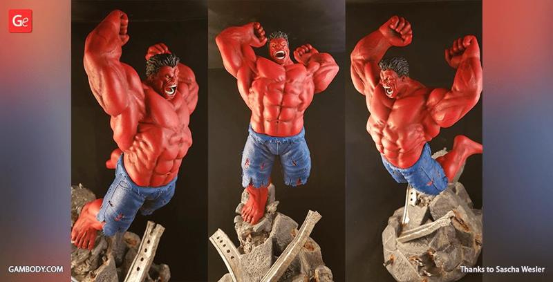 Red Hulk 3D Printing Figurine | Assembly
