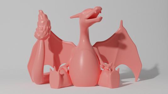CHARIZARD SITTING (PART OF THE CHARIZARDPACK, AND CHAREVOPACK, READ DESCRIPTION)