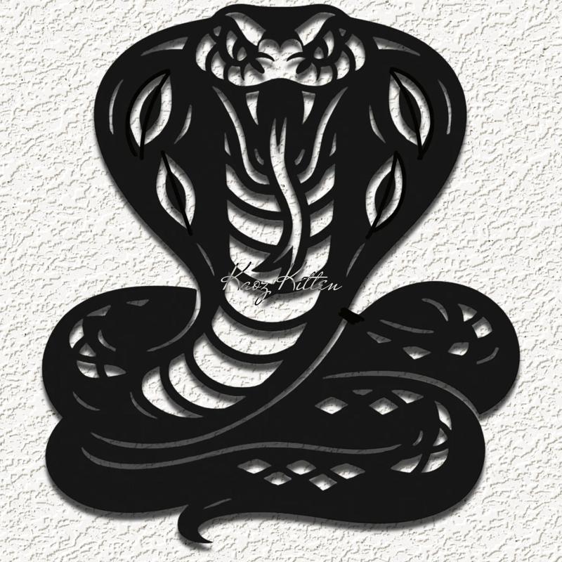 king cobra strike wall art home decor