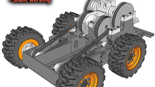 Wheeled chassis for skid steer loader by AN3DRC