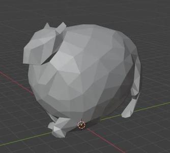 Fat Low-Poly Capybara