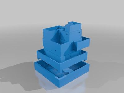 Cubic planter with drains