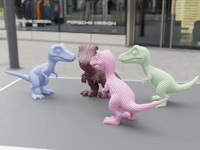 Adorable Knitted Velociraptor
