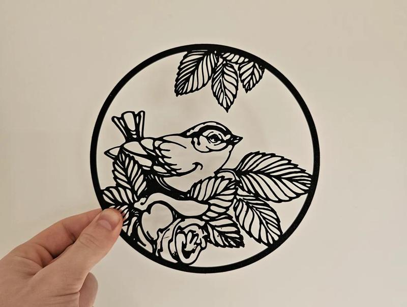 Bird Wall Art | Line Art 3D