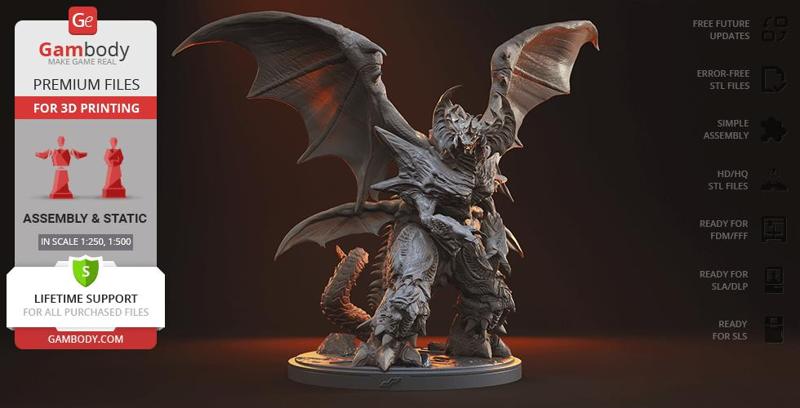 Destoroyah STL files for 3D Printing | Assembly Model