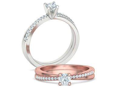 Twisted Vine Solitaire Engagement Ring 4mm stone