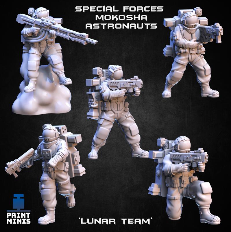 Lunar Team x5 – Mokosha Astronauts – Narok Prison Collection
