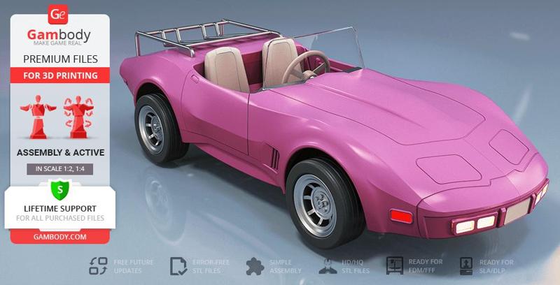 Gizmo’s Barbie Car 3D Printing Model | Assembly + Action