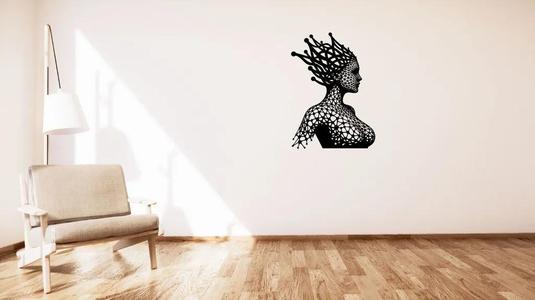 Freya goddess of love Voronoi wall decoration