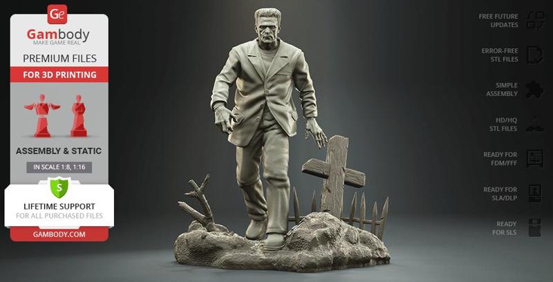 Frankenstein’s Monster STL files for 3D Printing | Assembly Model